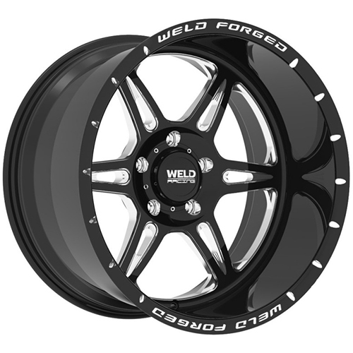 Weld Off-Road Cheyenne Six XT W801 Gloss Black Milled - Part Number W80122084BBA Weld Off-Road Cheyenne Six XT W801 Gloss Black Milled Photo