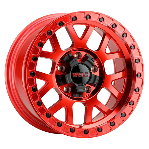 Weld Off-Road Cinch Beadlock Candy Red - Part Number W90570057450 Weld Off-Road Cinch Beadlock Candy Red Photo