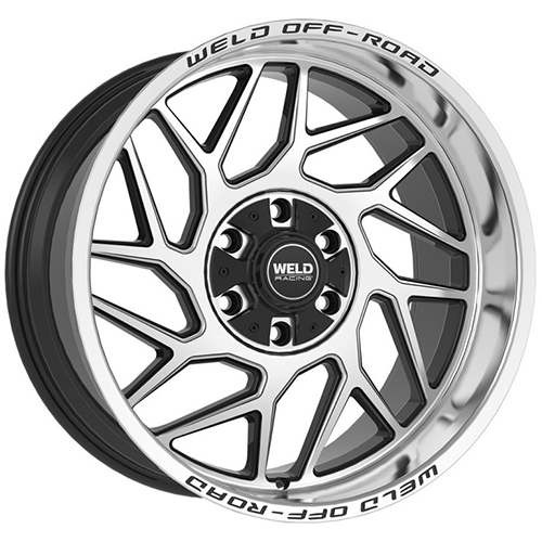 Weld Off-Road Fulcrum W118 Gloss Black Machined - Part Number W11822098475 Weld Off-Road Fulcrum W118 Gloss Black Machined Photo