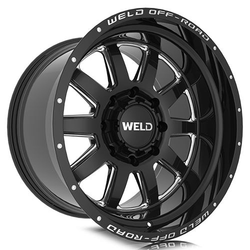 Weld Off-Road Stealth W102 Gloss Black Milled - Part Number W10289082450 Weld Off-Road Stealth W102 Gloss Black Milled Photo