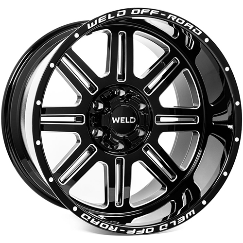 Weld Off-Road Chasm W103 Gloss Black Milled - Part Number W10389098450 Weld Off-Road Chasm W103 Gloss Black Milled Photo