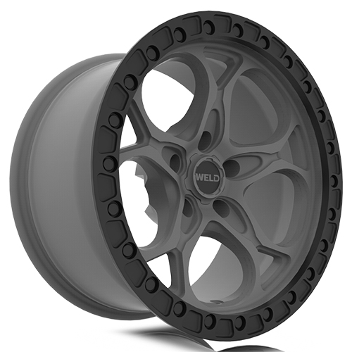 Weld Off-Road Ledge W107 Satin Gunmetal W/ Black Lip - Part Number W10709084575 Weld Off-Road Ledge W107 Satin Gunmetal W/ Black Lip Photo