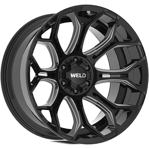 Weld Off-Road Gradient W111 Gloss Black Milled - Part Number W11122082475 Weld Off-Road Gradient W111 Gloss Black Milled Photo