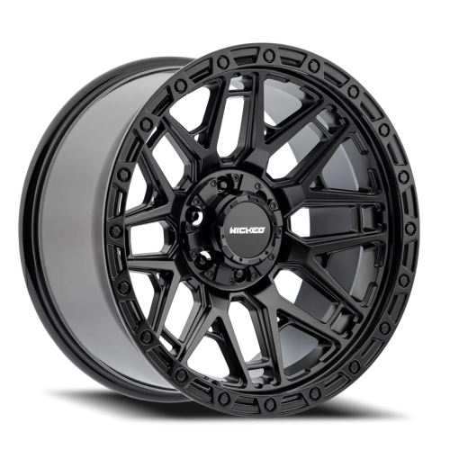 Wicked Offroad W828 Satin Black W/ Gloss Black Lip