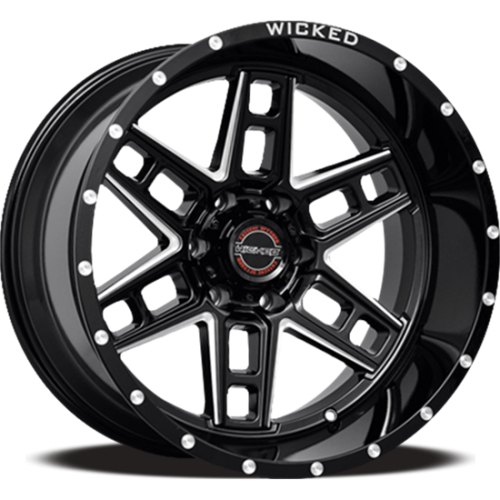 Wicked Offroad W906 Gloss Black Milled