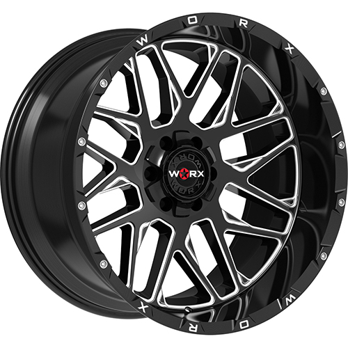 Worx 819BM Gloss Black W/ Milled Windows - Part Number 819BM-2128744 Worx 819BM Gloss Black W/ Milled Windows Photo