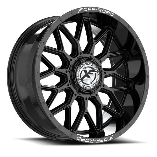 XF Offroad Xf-242 Gloss Black & Milled Lettering