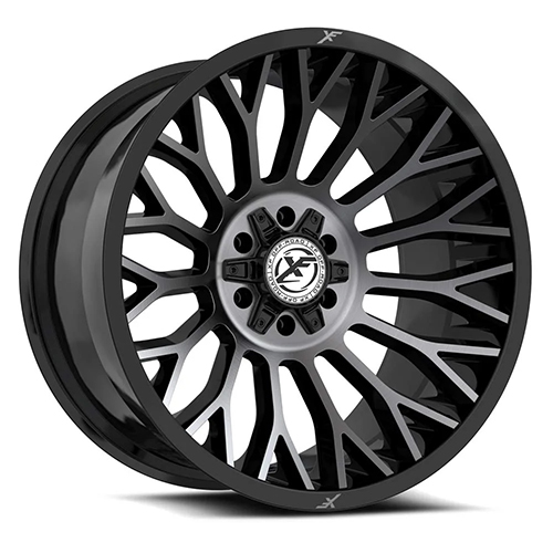 XF Offroad XF-237 Gloss Black W/ Machined Titanium Double Dark Tint