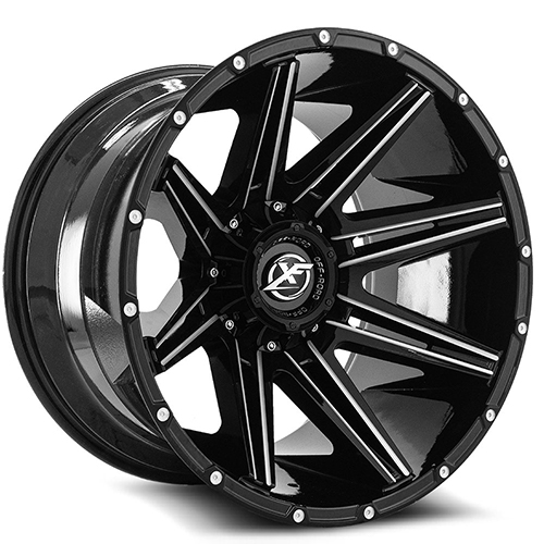 XF Offroad XF-220 Gloss Black Milled - Part Number XF-22020105114312724GBML XF Offroad XF-220 Gloss Black Milled Photo