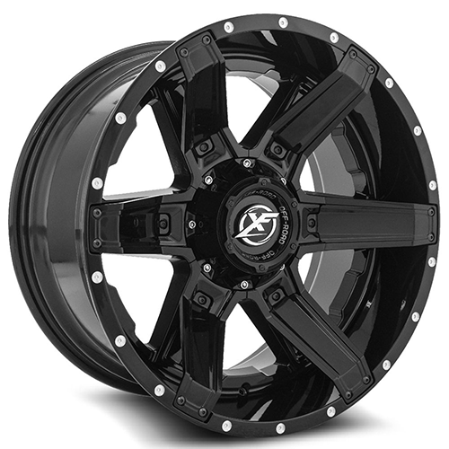 XF Offroad XF-214 Gloss Black W/ Gloss Black Insert - Part Number XF-214209061351397+12GBBIS XF Offroad XF-214 Gloss Black W/ Gloss Black Insert Photo