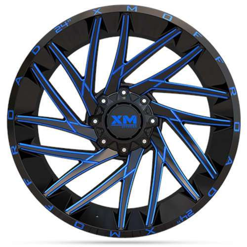 Xm Offroad Xm-351 Gloss Black w/ Blue Milling