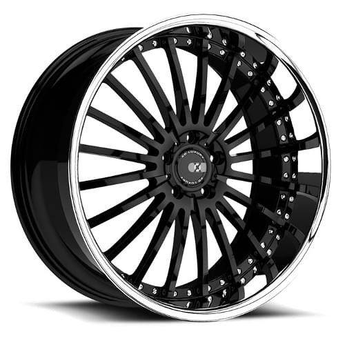 XO Luxury New York Gloss Black W/ SS Lip - Part Number 2205NEW405130B71 XO Luxury New York Gloss Black W/ SS Lip Photo