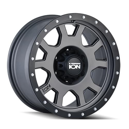 Ion Alloy 135 Matte Gunmetal W/ Black Beadlock - Part Number 135-8936MG Ion Alloy 135 Matte Gunmetal W/ Black Beadlock Photo
